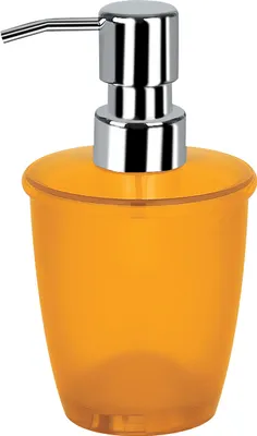 Image de Spirella distributeur de savon "Toronto" distributeur de savon liquide, capacité 8,5 x 8,5 x 14,5 cm - 250ml - orange