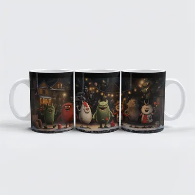 Image de raxxa Premium-Tasse "La drôle de famille du monstre de Whimini"