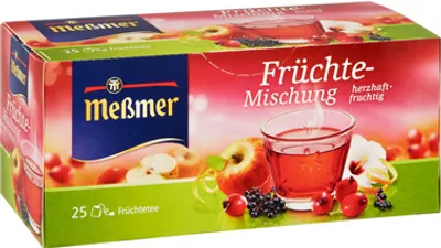 Produktbild von Meßmer Tee Früchte-Mischung herzhaft-fruchtig, 25 Teebeutel 12 x 75 g
