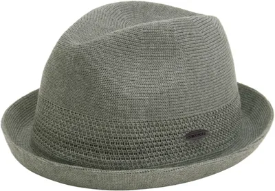 Produktbild von CHILLOUTS Yala Hut grau L-XL Pork Pie Trilby Uni Sommerhut Herren Elegant