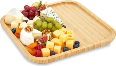 Image de Plateau de service en bois 25x25 cm