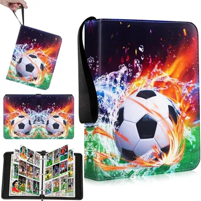 Produktbild von Sammelalbum für Fußballkarten, 400 Karten Kapazität, 50 Seiten, mit Reißverschluss