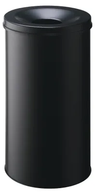 Produktbild von Durable Abfallbehälter Durchmesser 375xH662 Stahlb.60l schwarz mit Flammlöschkopf,feuerhemmend - 330701
