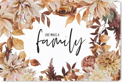 Produktbild von MuchoWow® Schreibtischunterlage Liebe macht eine Familie - Zitate - Sprichwörter 60x40 cm - XXL Mauspad - Großes Mauspad
