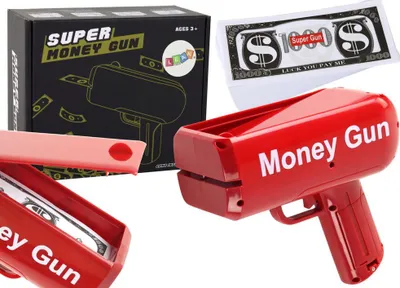 Zdjęcie produktu dla Nd24_17137 Pistolet Na Pieniadze Strzelajacy Czer