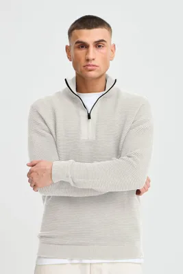 Produktbild von !Solid SDValencia Herren Strickpullover Troyer Feinstrick Pullover mit Stehkragen und Reißverschluss
