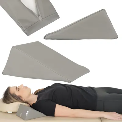 Produktbild von Habys Lagerungskeil, für Massage und Therapie, Lagerungskissen, Lagerungsmaterial, Physiotherapie, Orthopädisch, Grüße:20x15x10cm Grau