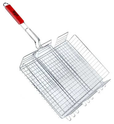 Produktbild von Elite BBQ Grillrost - Grillkorb - Metall/Holz - 42 x 66 x 7 cm