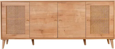 Image de Tarawa - Buffet, 180x41x81h cm Chêne Brun, 3 Étagères