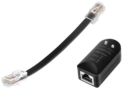 Produktbild von LogiLink WZ0028, Schwarz, IEEE 802.3af, IEEE 802.3at, 1 Stück(e)