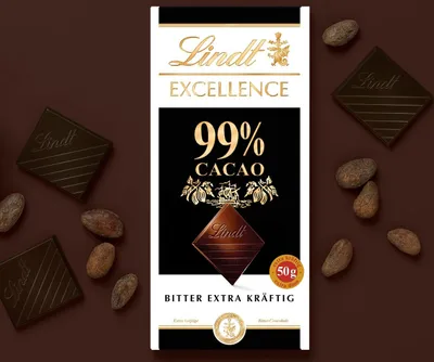 Obrázek produktu pro Lindt 3046920028721, Tmavá čokoláda, 50 g, 2433 kJ, 590 kcal, 51 g, 31 g