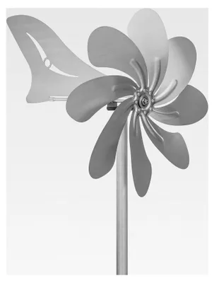 Produktbild von XXL Windrad Windmühle Speedy40 Plus aus Edelstahl (40cm Rotor-Durchmesser), kugelgelagert, mit Windfahne (360° drehbar) - Germany (75cm)