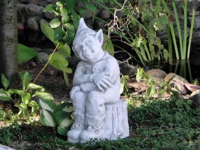 Image de Nain Statue Statues Sculptures Figure Décoration Jardin Terrasse Pierre S201116