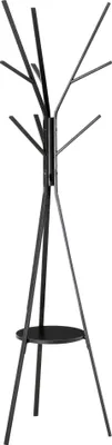 Image de Fortuna Lai Portemanteau sur pied Portemanteau 180 cm noir métal, portemanteau d'entrée élégant pour plus d'ordre et d'élégance