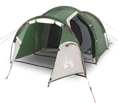 Image de vidaXL Tente tunnel 2 personnes Vert Imperméable