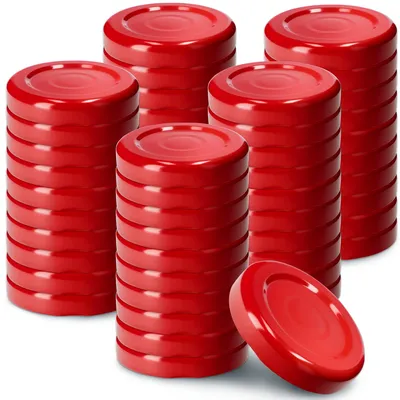 Schraubdeckel Ø 38 mm, Twist-off, Metall, 50 Stück, rot