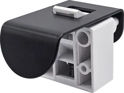 Immagine prodotto di RV-Labs® serratura per mobili Pull-Lock / maniglia Catch Lock in acciaio inossidabile con larghezza della maniglia di 42 mm, Half Moon – nero opaco
