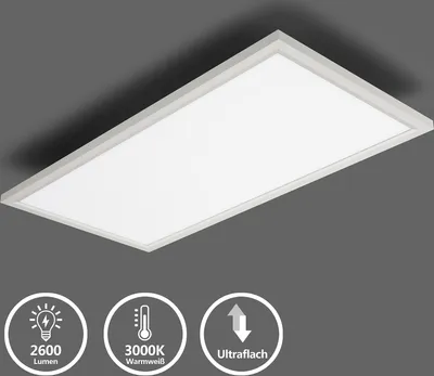 Produktbild von IMPTS LED Deckenleuchte 27W Deckenlampe Flach Warm Neutral Weiß Panel Badezimmer Ultraslim Lampe für Büro Werkstatt Wohnzimmer 30x 60cm, 2600 lumens