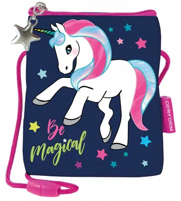 Produktbild von Derform Kleine Umhängetasche Mädchen Einhorn Schultergurt