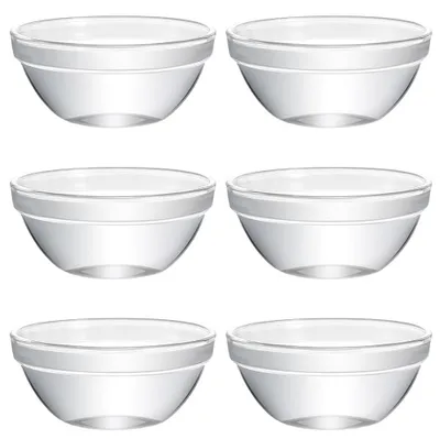 6 Mini-Glasschälchen 7,5 cm, spülmaschinenfest, für Dips & Tapas