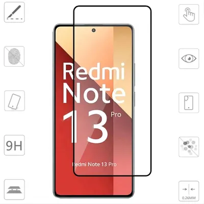 Produktbild von Für Xiaomi Redmi Note 13 Pro / Poco X6 3D Display Full LCD H9 Hart Glas Folie Seiten Schutz