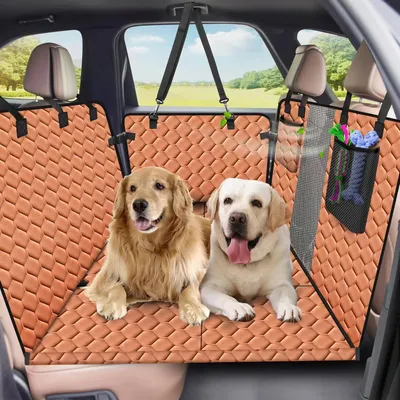 Produktbild von Hundedecke für den Rücksitz mit Sicherheitsgurten und wasserdichter Hundematte