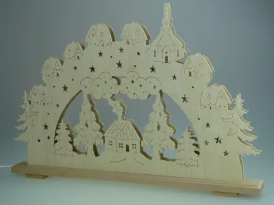 Produktbild von Original Erzgebirgischer Marken Schwibbogen Lichterbogen 70 x 43 cm S70-0_48