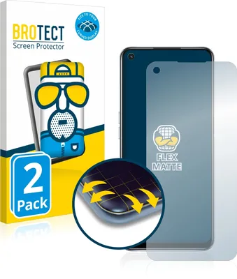 Produktbild von 2x BROTECT Fullscreen Schutzfolie für Oppo A54 5G Displayschutz Folie Fullcover Matt Entspiegelungsfolie