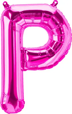 Obrázok produktu pre Fóliový balón písmeno P, ružový, cca 40 cm, na plnenie vzduchom