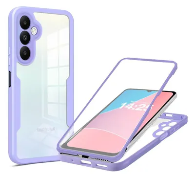 Produktbild von 360 Grad Rundum Schutz Handyhülle für Samsung Galaxy A05s Full Cover Vollschutz Case Farbe: Violett