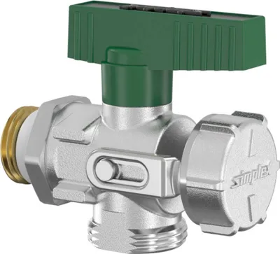 Produktbild von Simplex KFE-Kugelhahn Eck, DVGW, G1/2a PN16 MS vern.