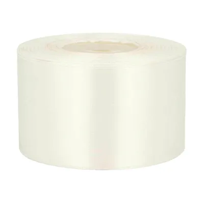 27m Satinband 50mm Dekoband perlweiss