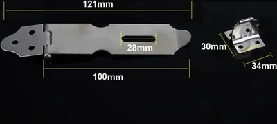 Produktbild von Edelstahl Überfalle Vorhängeschloss Türbeschlag Keller Schloss Riegel Türriegel 121mm