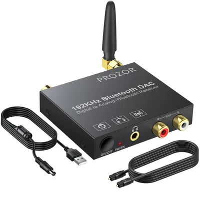 Obrázok produktu pre Bluetooth DAC konvertor s podporou 192 kHz, vybavený optickými a RCA výstupmi