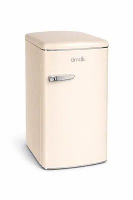 Produktbild von DMDK DKC1 Retro-Tischkühlschrank mit Gefrierfach, 88 cm, cremefarben
