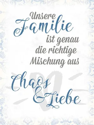 Produktbild von vianmo Holzschild 40x30 cm unsere Familie Chaos Liebe