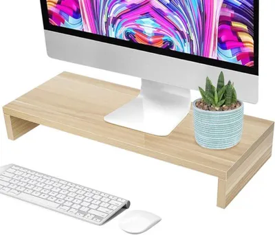 Produktbild von Ergonomische Houten Monitorstandaard für Büro und Raumersparnis