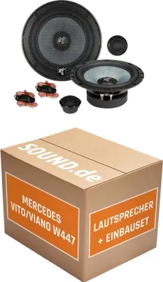 Produktbild von Lautsprecher Boxen Einbaupaket vorne Hifonics ZS6.2E passend für Mercedes Vito/Viano W447 | 2x Tief-Mitteltöner 2x Hochtöner