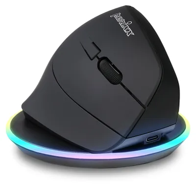 Produktbild von Perixx PERIMICE-715 RX, kabellose wiederaufladbare vertikale Maus, Rechtshänder
