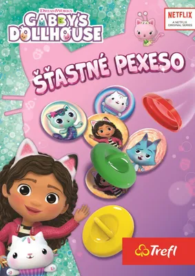 Obrázok produktu pre Šťastné pexeso papierové Gabby/Gabby´s Dollhouse spol. hra 48 kusov