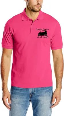 Produktbild von Touchlines Herren Poloshirt Große Autos Sind Doof , rosa, M