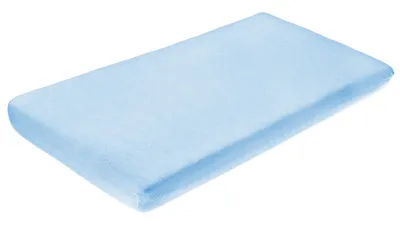 Image de Drap de lit en éponge non imperméable bleu 120X60