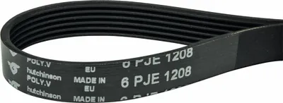 Produktbild von Poly-V-Riemen Antriebsriemen Keilrippenriemen grobe Rippen Waschmaschine Waschautomat 1208PJ6E wie Indesit HotpointAriston C00141926 für avxl wixe avxf ar7f avxd wixl wilx