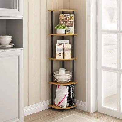 Image de Étagère sur pied 29,5 x 29,5 x 146,6 cm en bois, modèle échelle