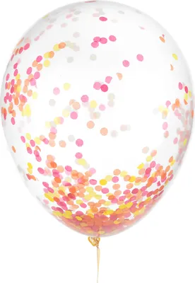 Zdjęcie produktu dla BALONY lateksowe z neonowymi konfetti - 6 szt. - 30 cm