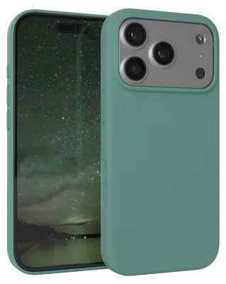 Produktbild von EAZY CASE Silikonhülle für Apple iPhone 17 Pro, Silikon Backcover Schutz in Grün