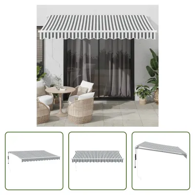 Immagine prodotto di The Living Store Tenda da sole automatica antracite e bianca 350x250 cm