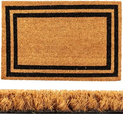 Immagine prodotto di Deco4Home Tappetino antipolvere retrò 40x60cm | Zerbino | Nero/Marrone