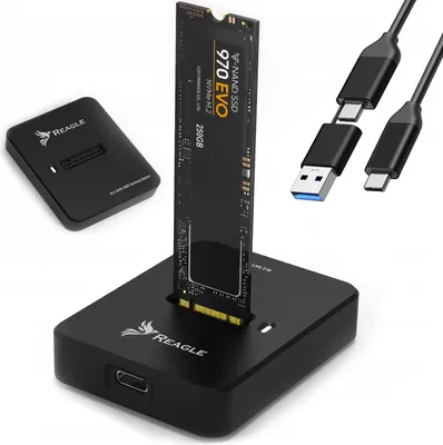 Produktbild von Adaptér SSD M.2 NVMe SATA šachta pre disk USB-C 3.2