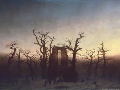 Produktbild von Caspar David Friedrich Kunstdruck Bild - Abtei Im Eichwald, 1808 (60 x 80 cm)